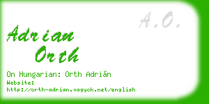 adrian orth business card