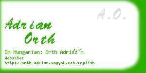 adrian orth business card